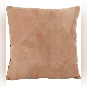 💼🍂Set of 2 Camel Leather Poly Filled Square Pillow - 16"